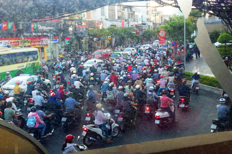 Vietnam, Ho-Chi-Minh City, Feierabendverkehr